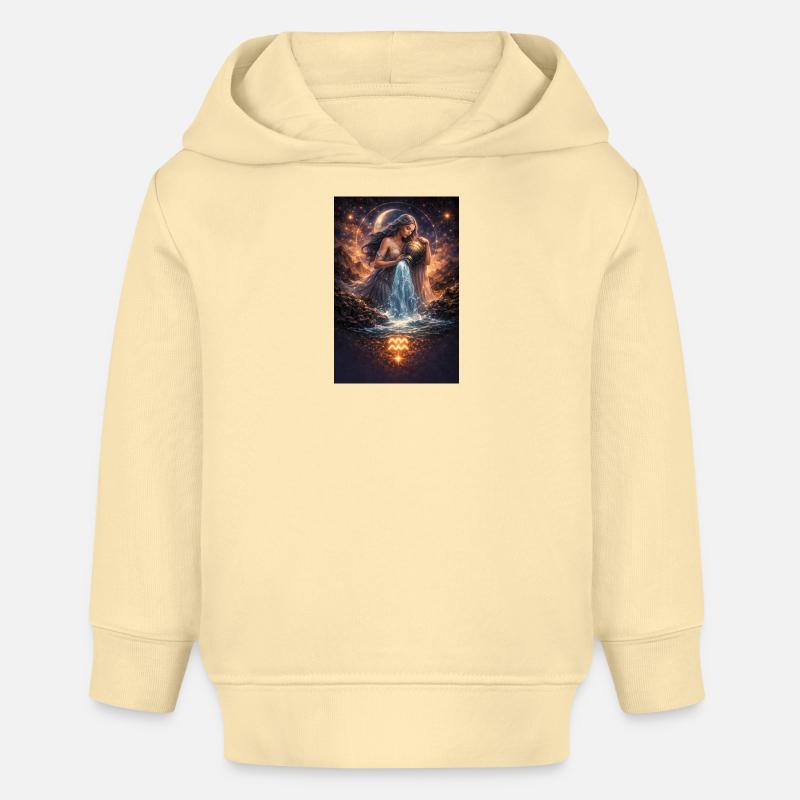 Verseau - Sweat à capuche bébé bio Stanley/Stella - crème