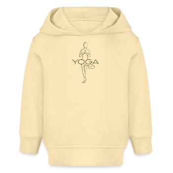 Yoga Pose - Sonnengruß Line Design  - Baby Organic Hoodie Baby Cruiser von Stanley/Stella - Creme - Vorne