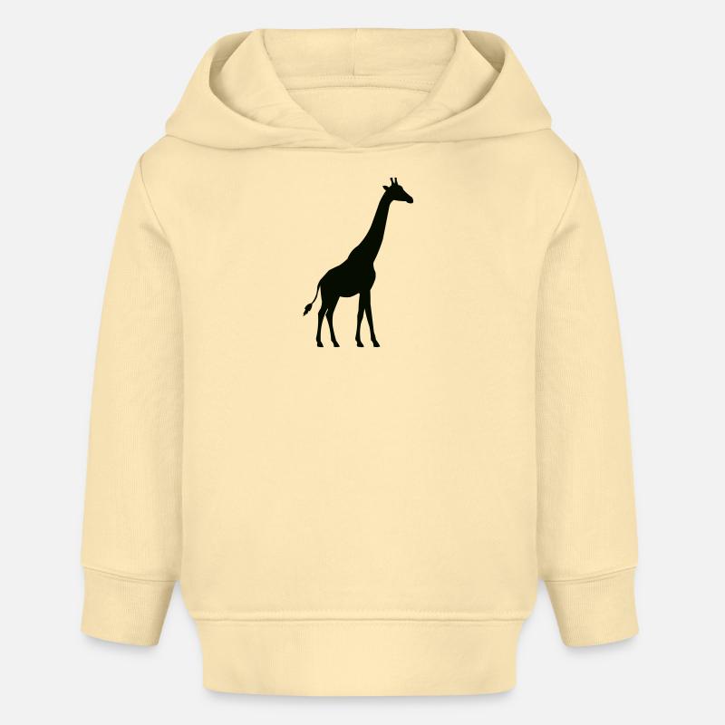 Girafe - Sweat à capuche bébé bio Stanley/Stella - crème