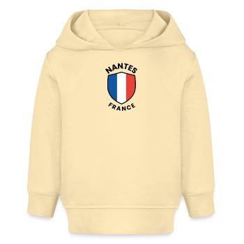 Nantes-Frankreich-Schildmotiv - Baby Organic Hoodie Baby Cruiser von Stanley/Stella - Creme - Vorne
