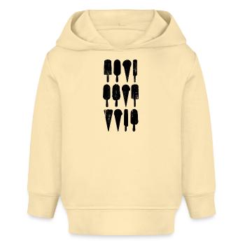 Variétés de crème glacée - Sweat à capuche bébé bio Stanley/Stella - crème - Devant