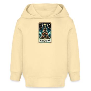 Sternenblauer Vintage-Weihnachtsbaum - Baby Organic Hoodie Baby Cruiser von Stanley/Stella - Creme - Vorne