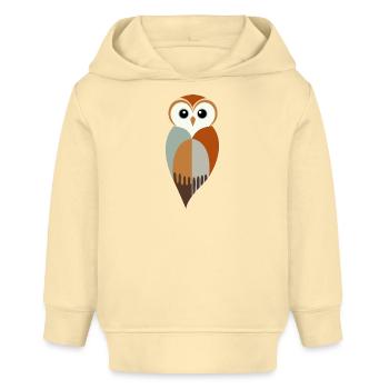 Stilisierte Eule - Baby Organic Hoodie Baby Cruiser von Stanley/Stella - Creme - Vorne