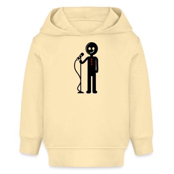 Entertainer Sänger mit Mikrofon - Baby Organic Hoodie Baby Cruiser von Stanley/Stella - Creme - Vorne