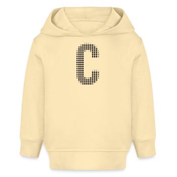 C Buchstabe Punkte Raster - Baby Organic Hoodie Baby Cruiser von Stanley/Stella - Creme - Vorne