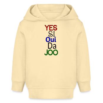 Ja verschiedene Sprachen - Baby Organic Hoodie Baby Cruiser von Stanley/Stella - Creme - Vorne