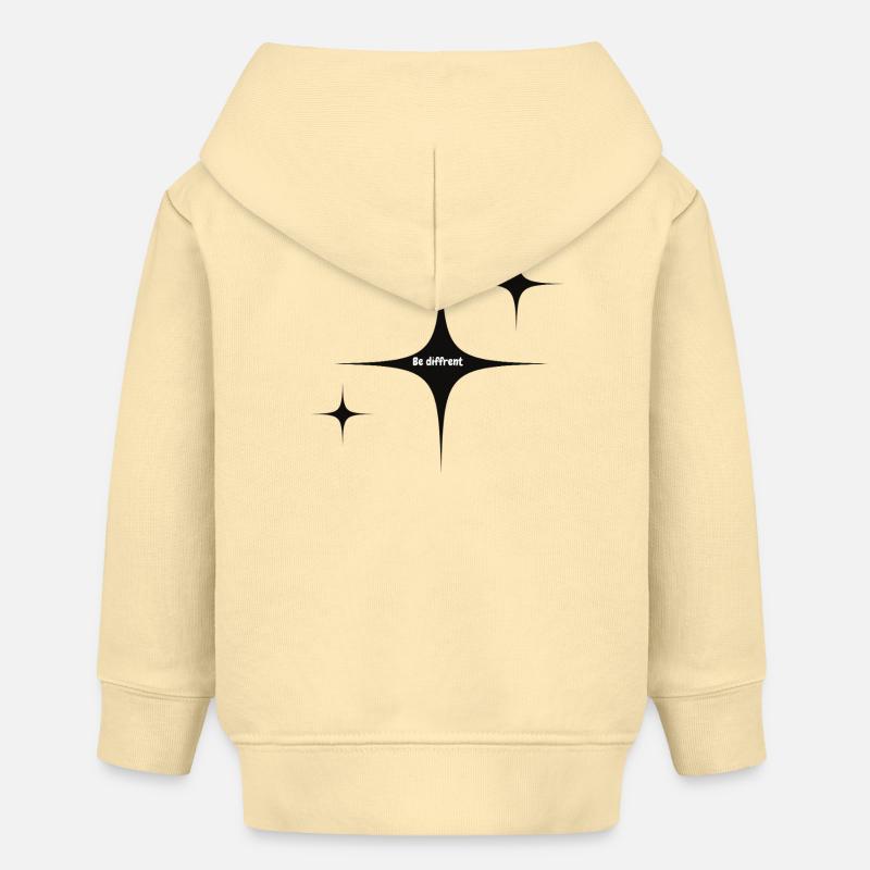 Graphique Be Different Starburst - Sweat à capuche bébé bio Stanley/Stella - crème