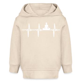 Battements de coeur Yoga Vector - Sweat à capuche bébé bio Stanley/Stella - écru doux - Devant