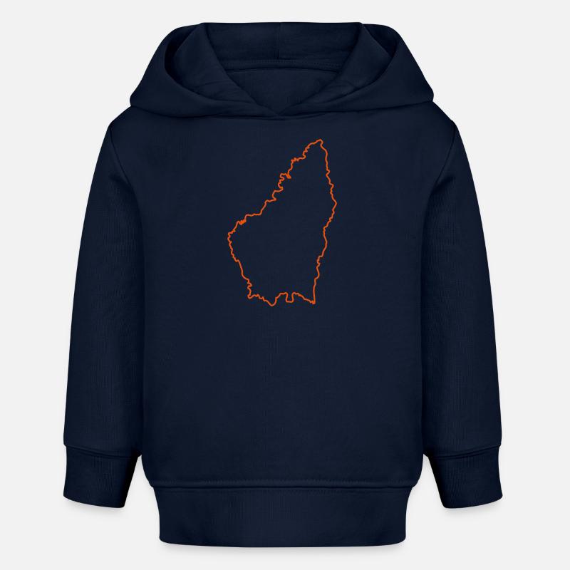 Logo Ardèche - Sweat à capuche bébé bio Stanley/Stella - bleu marine