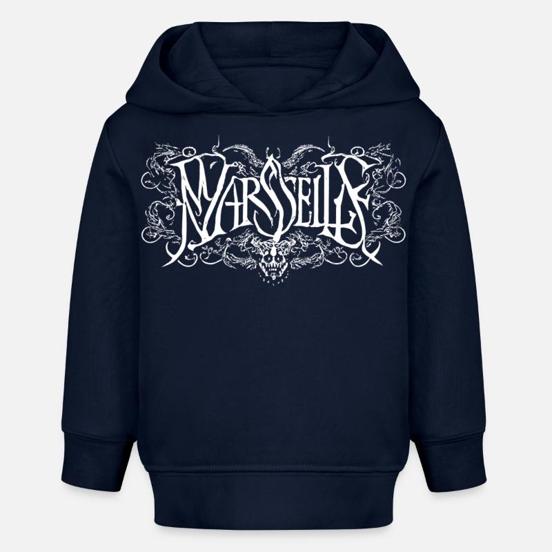 Marseille Heavy Metal Headbanger - Sweat à capuche bébé bio Stanley/Stella - bleu marine