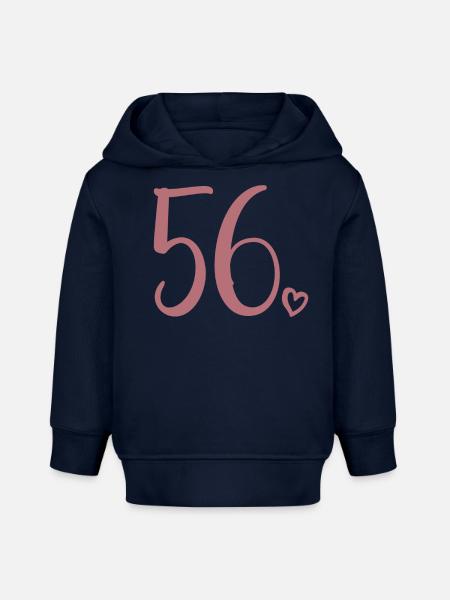 Süße Nummer 56, 56 Jahre alt, Geschenk zum 56. Geburtstag - Baby Organic Hoodie Baby Cruiser von Stanley/Stella - Navy