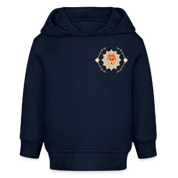 Cute Fox Mandala - Baby Organic Hoodie Baby Cruiser von Stanley/Stella - Navy - Vorne