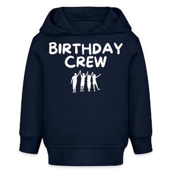 Équipe d’anniversaire - Sweat à capuche bébé bio Stanley/Stella - bleu marine - Devant