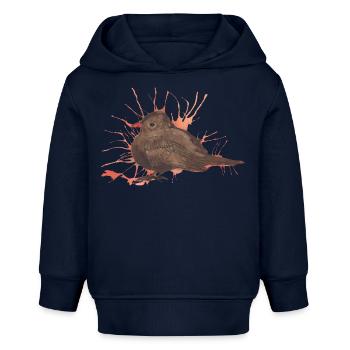 Krafttier der Woche Amsel - Baby Organic Hoodie Baby Cruiser von Stanley/Stella - Navy - Vorne
