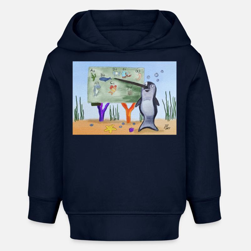 Enseignant Narval - Sweat à capuche bébé bio Stanley/Stella - bleu marine