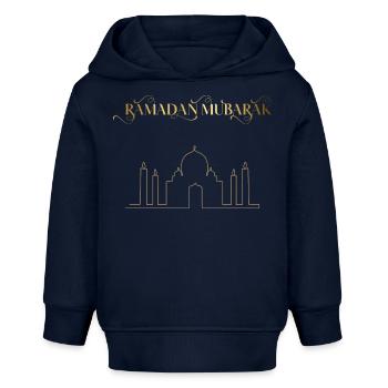 Ramadan Moubarak Mosquée d’Or - Sweat à capuche bébé bio Stanley/Stella - bleu marine - Devant