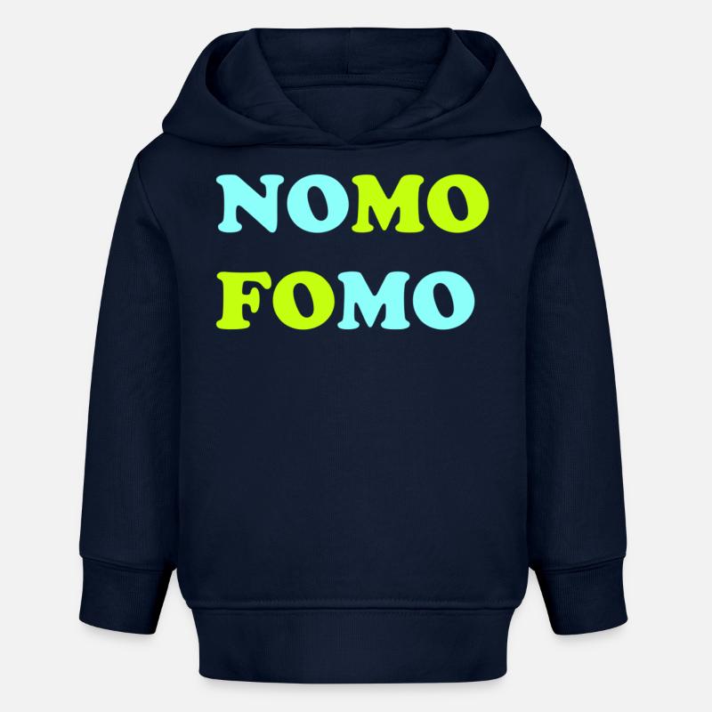FOMO Peur de manquer quelque chose - Sweat à capuche bébé bio Stanley/Stella - bleu marine