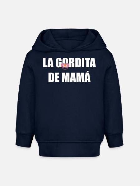 Mom's Chubby in WHITE - Baby Organic Hoodie by Stanley/Stella - navy