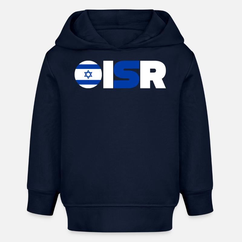 Israël - Sweat à capuche bébé bio Stanley/Stella - bleu marine
