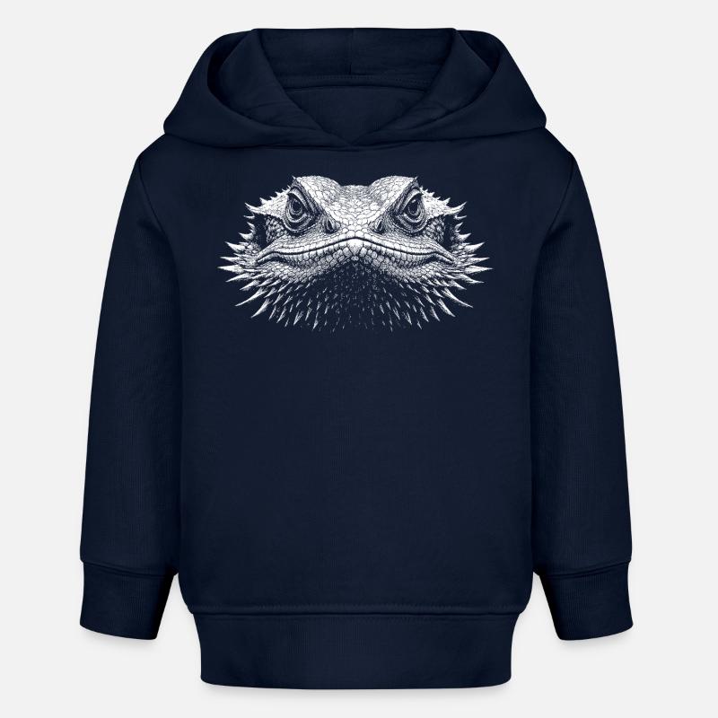 Dragón barbudo - Sudadera con capucha bebé orgánica de Stanley/Stella - azul marino