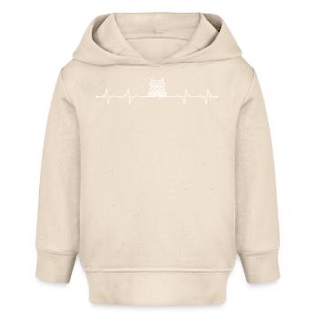 [télécharger le design à générer] - Sweat à capuche bébé bio Stanley/Stella - écru doux - Devant