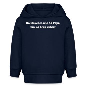 Cologne Oncle dit que c’est plus frais - Sweat à capuche bébé bio Stanley/Stella - bleu marine - Devant