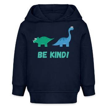 "Dino-Zauberwelt – Abenteuer in der Urzeit" - Baby Organic Hoodie Baby Cruiser von Stanley/Stella - Navy - Vorne