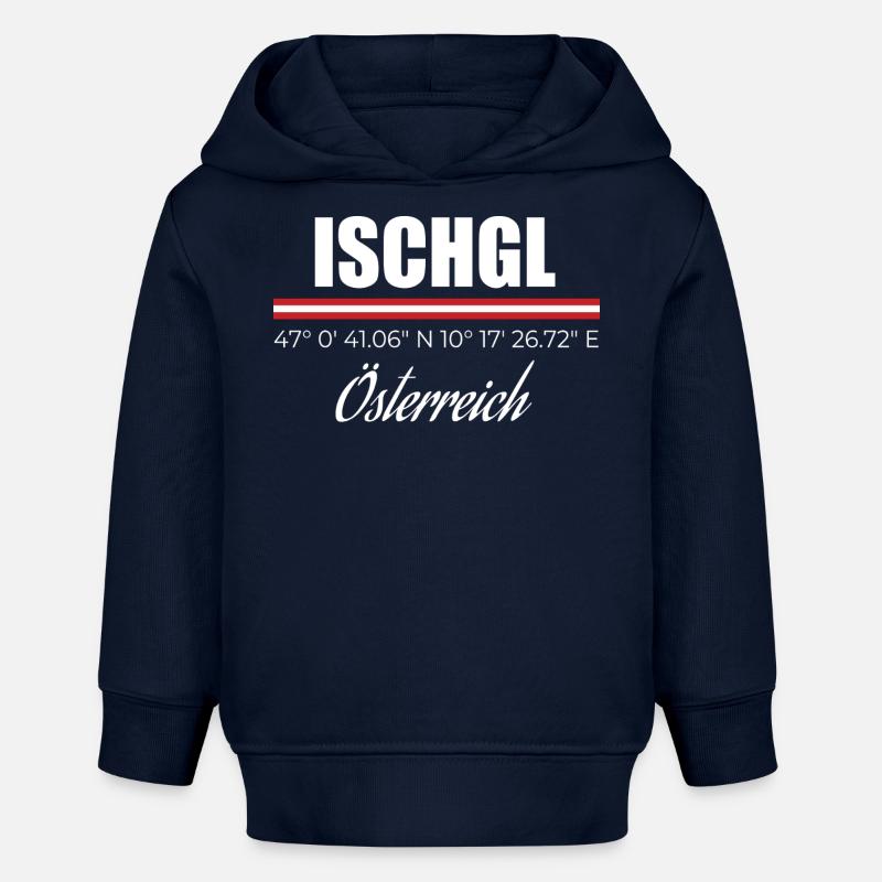Ischgl - Sweat à capuche bébé bio Stanley/Stella - bleu marine