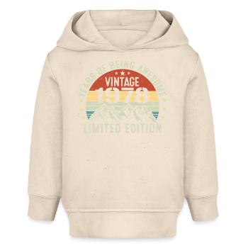 Cadeau pour Célébrer Votre Année de Naissance 1978 - Sweat à capuche bébé bio Stanley/Stella - écru doux - Devant