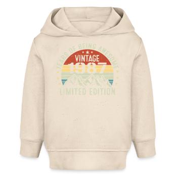 Cadeau pour Célébrer Votre Année de Naissance 1987 - Sweat à capuche bébé bio Stanley/Stella - écru doux - Devant