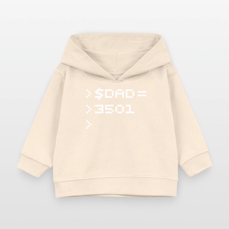 DAD 8-Bit Code Nerd Pixel Terminal Retro Baby Organic Hoodie by Stanley/Stella