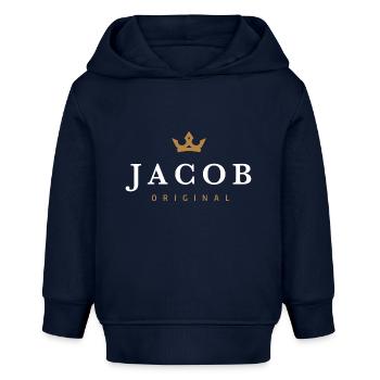 Jacob Original Familienlogo - Baby Organic Hoodie Baby Cruiser von Stanley/Stella - Navy - Vorne