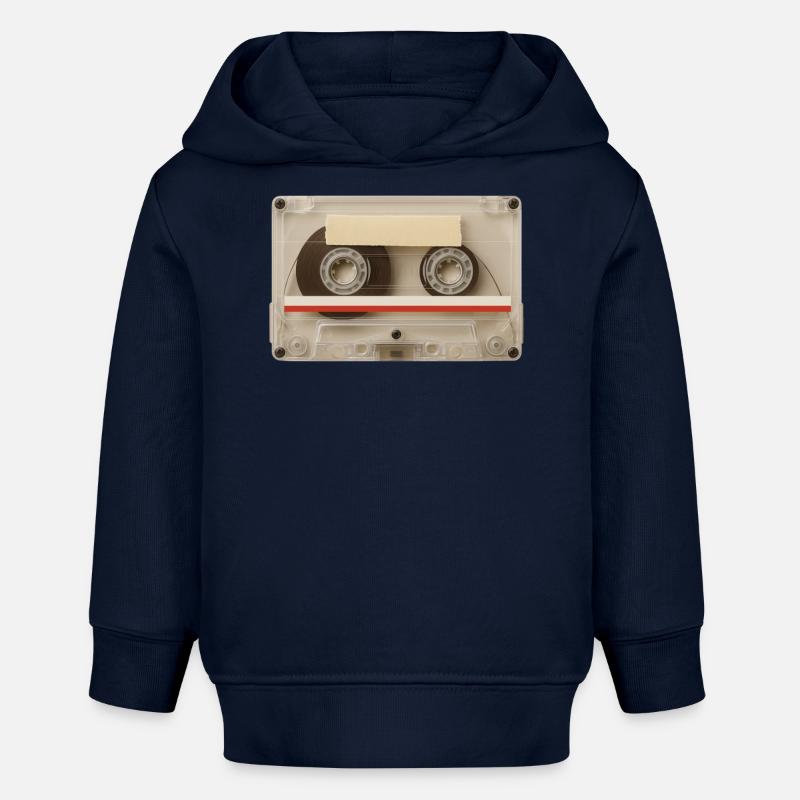 Cassette Transparente – Mixtape Rétro - Sweat à capuche bébé bio Stanley/Stella - bleu marine
