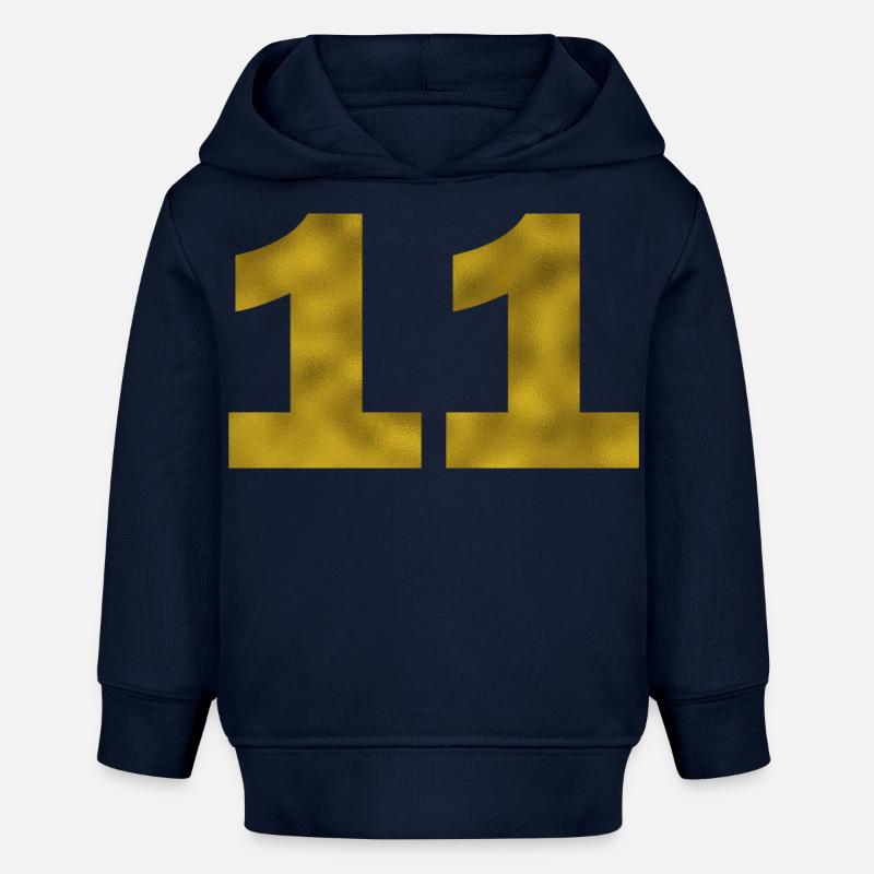 Anniversaire 11 ans - Sweat à capuche bébé bio Stanley/Stella - bleu marine