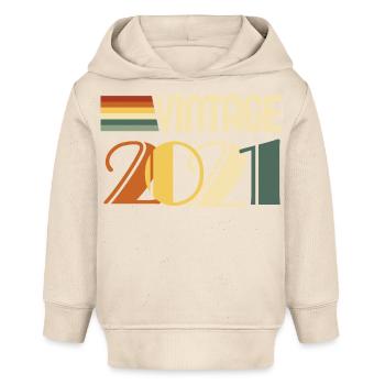 Vintage 2021 - 2021 Anniversary Gift - Baby Organic Hoodie by Stanley/Stella - soft Ecru - Front