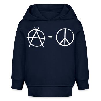 Anarchy is peace - Baby Organic Hoodie by Stanley/Stella - navy - Front