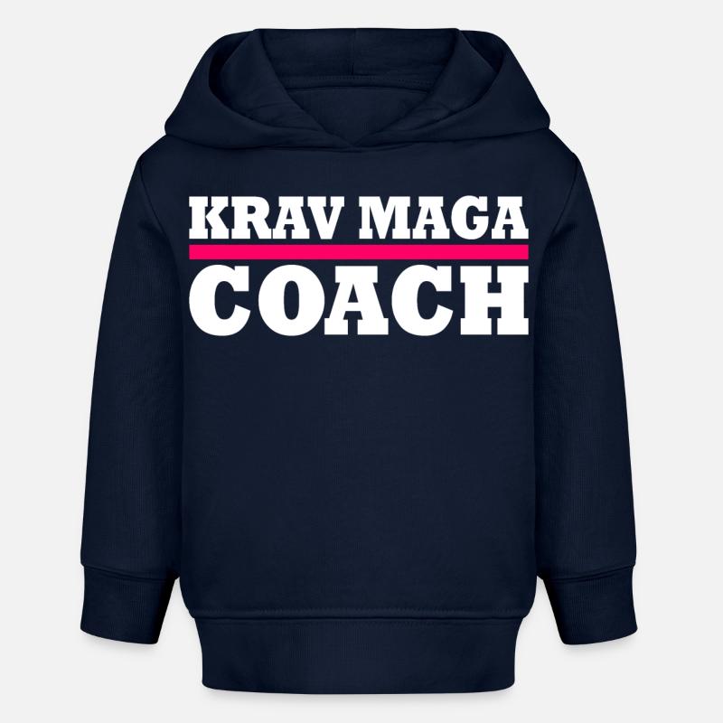 Krav maga - Sweat à capuche bébé bio Stanley/Stella - bleu marine