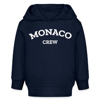 Monaco Crew - Monte Carlo - Mer Méditerranée - Sweat à capuche bébé bio Stanley/Stella - bleu marine - Devant