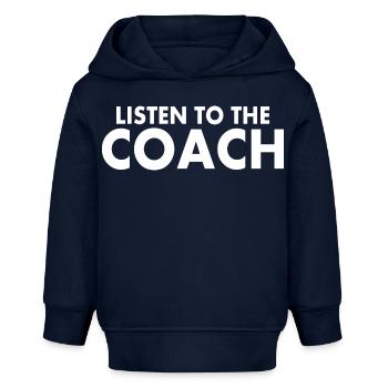 Coach - Sweat à capuche bébé bio Stanley/Stella - bleu marine - Devant