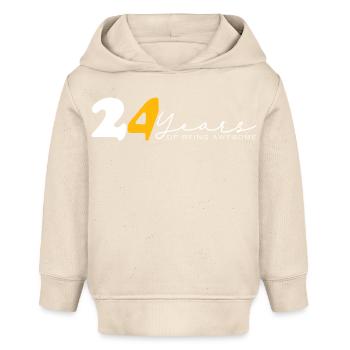 Vintage 2000 Drôle 24 ans Bday Hommes Femmes - Sweat à capuche bébé bio Stanley/Stella - écru doux - Devant