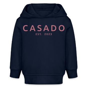 2023 Hochzeitsfeier des Verlobungsbräutigams - Baby Organic Hoodie Baby Cruiser von Stanley/Stella - Navy - Vorne