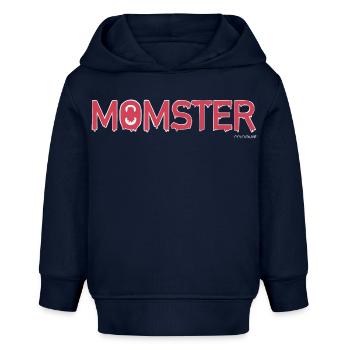 Momster / Supermom / Mama / Monster / Bissig - Baby Organic Hoodie Baby Cruiser von Stanley/Stella - Navy - Vorne