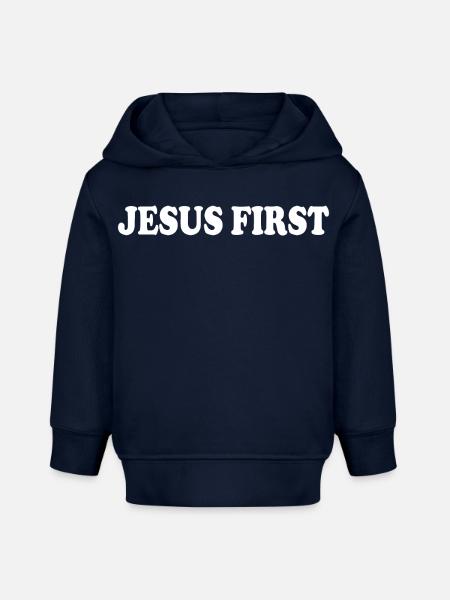 Jesus first - Baby Organic Hoodie Baby Cruiser von Stanley/Stella - Navy