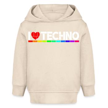 I love Techno - Baby Organic Hoodie Baby Cruiser von Stanley/Stella - Natur - Vorne