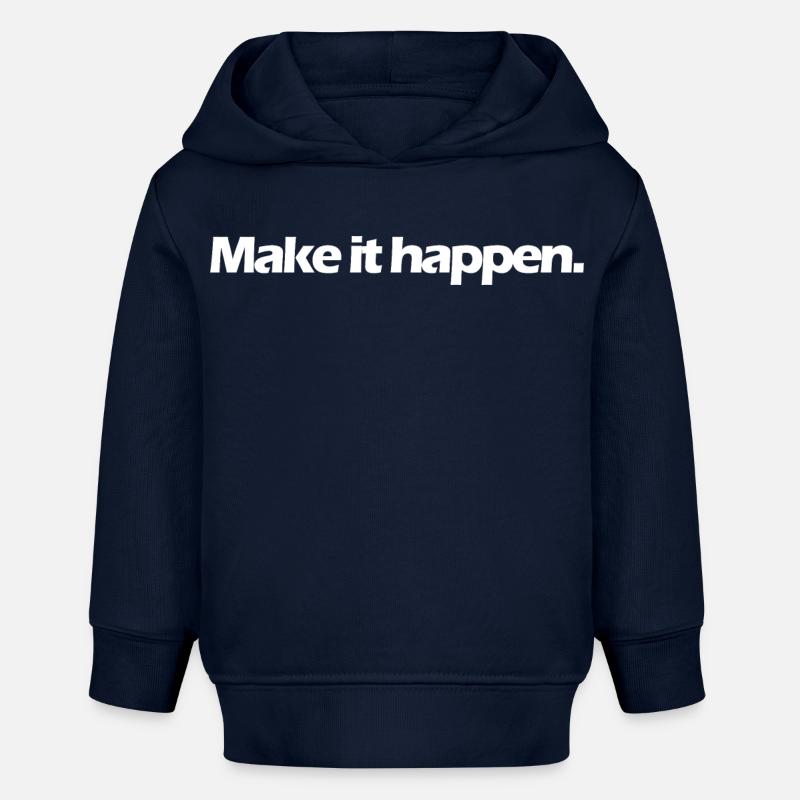 Spruch weiss - Sweat à capuche bébé bio Stanley/Stella - bleu marine