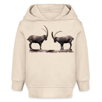 Welcher Steinbock gibt hier nach - Baby Organic Hoodie Baby Cruiser von Stanley/Stella - Natur - Vorne