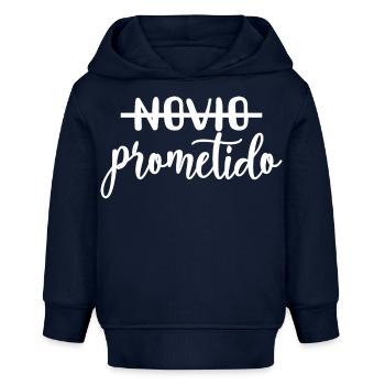 Prometido Verlobter Verlobter Verlobt Hochzeit Bräutigam zu sein - Baby Organic Hoodie Baby Cruiser von Stanley/Stella - Navy - Vorne