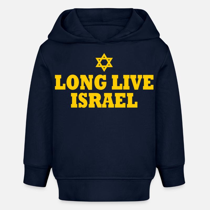 Long live israel - Sweat à capuche bébé bio Stanley/Stella - bleu marine