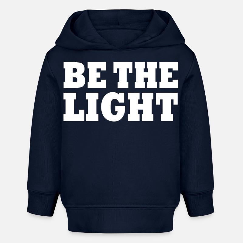 Be the light - Sweat à capuche bébé bio Stanley/Stella - bleu marine