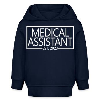 Assistant médical Est. 2023 Cadeau d’assistant médical - Sweat à capuche bébé bio Stanley/Stella - bleu marine - Devant